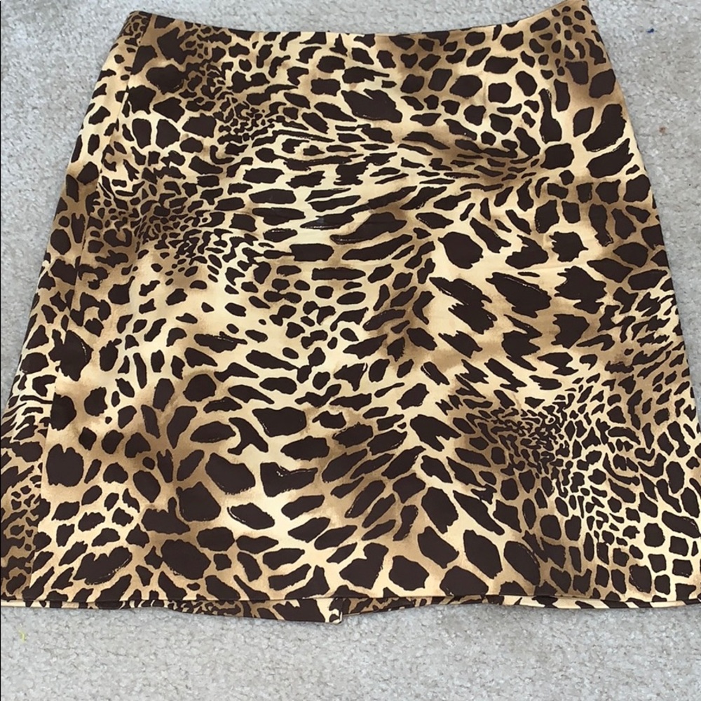 Jones New York Leopard Print Mini Skirt